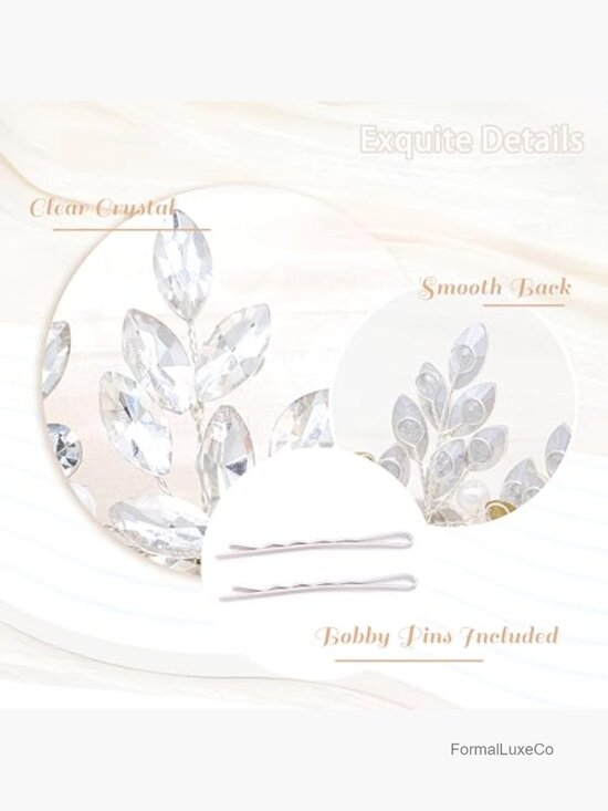 Silver Rhinestone Bridal Headband Wedding Hair Accessory Headpiece